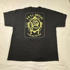 Anti Social Social Club I Still Feel The Same Black Yellow Graphic T-Shirt 2XL